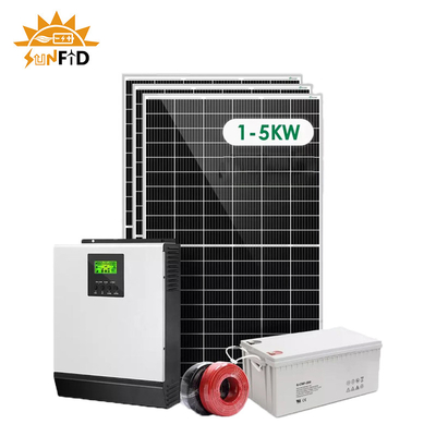 2KW del sistema eléctrico solar de la rejilla para el sistema fotovoltaico casero del panel solar de 12V 400Ah