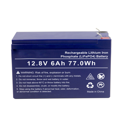 Batería de litio del arranque del motor del reemplazo de LifePO4 12.8V 6Ah SLA