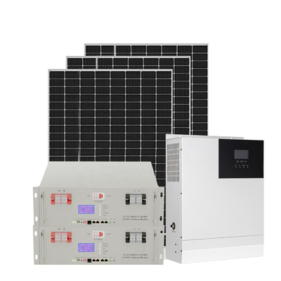 6KW 5KW del sistema eléctrico solar fotovoltaico del sistema eléctrico solar de la rejilla con la batería