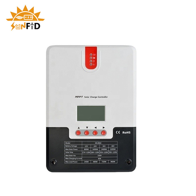 regulador de energía solar TTL RS485 BT de la batería de litio de 60A 12V Powerwall 24V 48V LCD