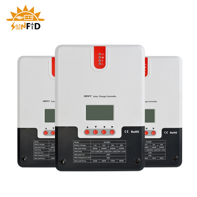 regulador de energía solar TTL RS485 BT de la batería de litio de 60A 12V Powerwall 24V 48V LCD