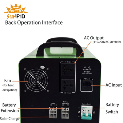 Litio solar recargable Ion Battery 25.6V 78Ah del generador de la Sistema Solar de la rejilla con 1kW el hogar del inversor 2kwh