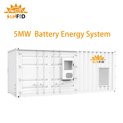 sistema de almacenamiento de energía del envase de 3MWH los 20Ft, sistema de almacenamiento de batería comercial de BESS