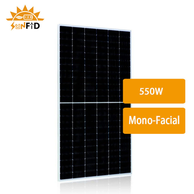 eficacia alta cristalina de Monofacial de la célula de 550W PERC Customized Solar Panels Half mono