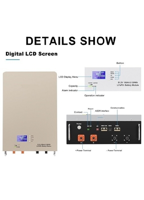 Batería de litio de LiFePO4 Powerwall 48V 100ah 5KWh montada en la pared