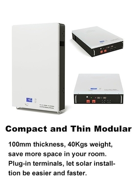 Batería de litio de LiFePO4 Powerwall 48V 100ah 5KWh montada en la pared