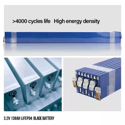 Células de la cuchilla Lifepo4 3,2 V 138AH para el sistema de energía solar del almacenamiento