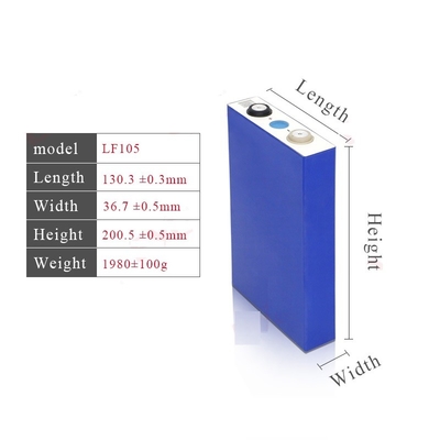 batería li-ion recargables de la célula de batería de 105Ah Lifepo4