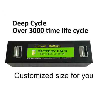batería recargable sin necesidad de mantenimiento de 60V 40Ah para el motor de pesca con cebo de cuchara con cebo de cuchara del poder de reserva solar