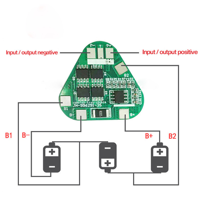 PWB de la asamblea de equilibrio de 12V 100Ah 18650 BMS 3s 10A para la batería de litio