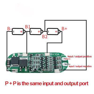 Batería de litio de Pylontech 18650 Bms 3s 12V 10amp 11.1V Lifeo4