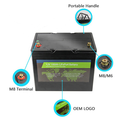 batería de litio de 12.8V Campervan 100Ah Lifepo4 Bluetooth opcional