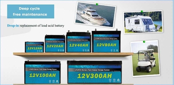 Baterías del ocio Lifepo4 para el sistema de energía solar del almacenamiento de las autocaravanas 12V 150AH rv
