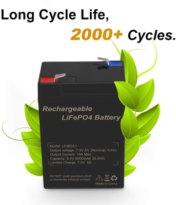 batería de litio de la motocicleta 6V 6Ah Lifepo4 Talentcell recargable